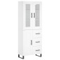 Highboard Weiß 69,5x34x180 cm Holzwerkstoff Highboard Weiß 69,5x34x180 cm Holzwerkstoff