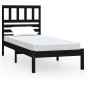 vidaXL Massivholzbett Schwarz 90x190 cm Kiefer vidaXL Massivholzbett Schwarz 90x190 cm Kiefer