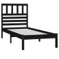 vidaXL Massivholzbett Schwarz 90x190 cm Kiefer vidaXL Massivholzbett Schwarz 90x190 cm Kiefer