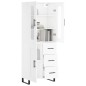 Highboard Weiß 69,5x34x180 cm Holzwerkstoff Highboard Weiß 69,5x34x180 cm Holzwerkstoff