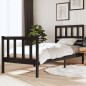 vidaXL Massivholzbett Schwarz 75x190 cm vidaXL Massivholzbett Schwarz 75x190 cm