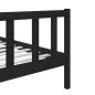 vidaXL Massivholzbett Schwarz 75x190 cm vidaXL Massivholzbett Schwarz 75x190 cm