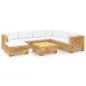 vidaXL 8-tlg. Garten-Lounge-Set mit Kissen Massivholz Teak vidaXL 8-tlg. Garten-Lounge-Set mit Kissen Massivholz Teak