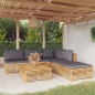 vidaXL 6-tlg. Garten-Lounge-Set mit Kissen Massivholz Teak vidaXL 6-tlg. Garten-Lounge-Set mit Kissen Massivholz Teak