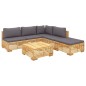 vidaXL 6-tlg. Garten-Lounge-Set mit Kissen Massivholz Teak vidaXL 6-tlg. Garten-Lounge-Set mit Kissen Massivholz Teak