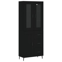 vidaXL Highboard Schwarz 69,5x34x180 cm Holzwerkstoff 