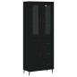 vidaXL Highboard Schwarz 69,5x34x180 cm Holzwerkstoff vidaXL Highboard Schwarz 69,5x34x180 cm Holzwerkstoff