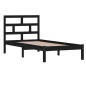 vidaXL Massivholzbett Schwarz 90x190 cm vidaXL Massivholzbett Schwarz 90x190 cm