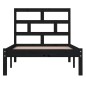 vidaXL Massivholzbett Schwarz 90x190 cm vidaXL Massivholzbett Schwarz 90x190 cm
