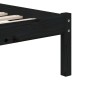 vidaXL Massivholzbett Schwarz 90x190 cm vidaXL Massivholzbett Schwarz 90x190 cm