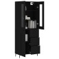 vidaXL Highboard Schwarz 69,5x34x180 cm Holzwerkstoff vidaXL Highboard Schwarz 69,5x34x180 cm Holzwerkstoff