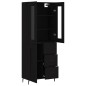 vidaXL Highboard Schwarz 69,5x34x180 cm Holzwerkstoff vidaXL Highboard Schwarz 69,5x34x180 cm Holzwerkstoff