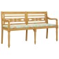 vidaXL Batavia-Bank mit Kissen Blattmuster 150 cm Massivholz Teak vidaXL Batavia-Bank mit Kissen Blattmuster 150 cm Massivholz Teak