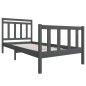 vidaXL Massivholzbett Grau 90x200 cm vidaXL Massivholzbett Grau 90x200 cm