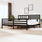 vidaXL Massivholzbett Schwarz 180x200 cm vidaXL Massivholzbett Schwarz 180x200 cm