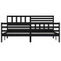 vidaXL Massivholzbett Schwarz 180x200 cm vidaXL Massivholzbett Schwarz 180x200 cm