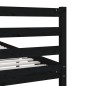 vidaXL Massivholzbett Schwarz 180x200 cm vidaXL Massivholzbett Schwarz 180x200 cm