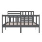 vidaXL Massivholzbett Grau 140x200 cm vidaXL Massivholzbett Grau 140x200 cm