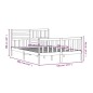 vidaXL Massivholzbett Grau 140x200 cm vidaXL Massivholzbett Grau 140x200 cm