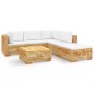 vidaXL 6-tlg. Garten-Lounge-Set mit Kissen Massivholz Teak vidaXL 6-tlg. Garten-Lounge-Set mit Kissen Massivholz Teak