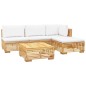 vidaXL 5-tlg. Garten-Lounge-Set mit Kissen Massivholz Teak vidaXL 5-tlg. Garten-Lounge-Set mit Kissen Massivholz Teak