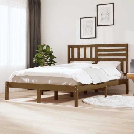 vidaXL Massivholzbett Honigbraun Kiefer 160x200 cm