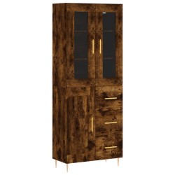 vidaXL Highboard Räuchereiche 69,5x34x180 cm Holzwerkstoff 
