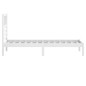 vidaXL Massivholzbett Weiß Kiefer 100x200 cm vidaXL Massivholzbett Weiß Kiefer 100x200 cm