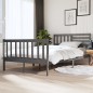 vidaXL Massivholzbett Grau 135x190 cm vidaXL Massivholzbett Grau 135x190 cm