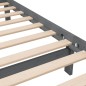 vidaXL Massivholzbett Grau 135x190 cm vidaXL Massivholzbett Grau 135x190 cm