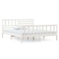 vidaXL Massivholzbett Weiß 135x190 cm vidaXL Massivholzbett Weiß 135x190 cm