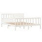 vidaXL Massivholzbett Weiß 135x190 cm vidaXL Massivholzbett Weiß 135x190 cm
