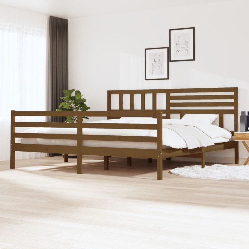 vidaXL Massivholzbett Honigbraun 200x200 cm vidaXL Massivholzbett Honigbraun 200x200 cm