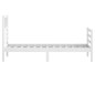 vidaXL Massivholzbett Weiß 90x200 cm vidaXL Massivholzbett Weiß 90x200 cm