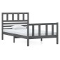 vidaXL Massivholzbett Grau 90x190 cm vidaXL Massivholzbett Grau 90x190 cm