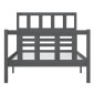 vidaXL Massivholzbett Grau 90x190 cm vidaXL Massivholzbett Grau 90x190 cm