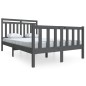 vidaXL Massivholzbett Grau 120x190 cm vidaXL Massivholzbett Grau 120x190 cm