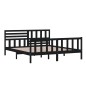 vidaXL Massivholzbett Schwarz 180x200 cm vidaXL Massivholzbett Schwarz 180x200 cm