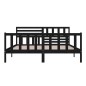 vidaXL Massivholzbett Schwarz 180x200 cm vidaXL Massivholzbett Schwarz 180x200 cm