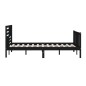 vidaXL Massivholzbett Schwarz 180x200 cm vidaXL Massivholzbett Schwarz 180x200 cm