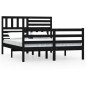 vidaXL Massivholzbett Schwarz 120x190 cm vidaXL Massivholzbett Schwarz 120x190 cm