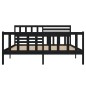vidaXL Massivholzbett Schwarz 140x190 cm vidaXL Massivholzbett Schwarz 140x190 cm