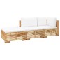 vidaXL 3-tlg. Garten-Lounge-Set mit Kissen Massivholz Teak vidaXL 3-tlg. Garten-Lounge-Set mit Kissen Massivholz Teak