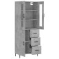 vidaXL Highboard Betongrau 69,5x34x180 cm Holzwerkstoff vidaXL Highboard Betongrau 69,5x34x180 cm Holzwerkstoff
