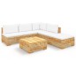 vidaXL 6-tlg. Garten-Lounge-Set mit Kissen Massivholz Teak vidaXL 6-tlg. Garten-Lounge-Set mit Kissen Massivholz Teak