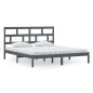 vidaXL Massivholzbett Grau 180x200 cm vidaXL Massivholzbett Grau 180x200 cm