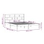 vidaXL Massivholzbett Grau 180x200 cm vidaXL Massivholzbett Grau 180x200 cm