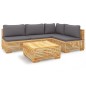 vidaXL 5-tlg. Garten-Lounge-Set mit Kissen Massivholz Teak vidaXL 5-tlg. Garten-Lounge-Set mit Kissen Massivholz Teak
