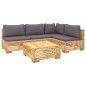 vidaXL 5-tlg. Garten-Lounge-Set mit Kissen Massivholz Teak vidaXL 5-tlg. Garten-Lounge-Set mit Kissen Massivholz Teak