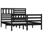 vidaXL Massivholzbett Schwarz 120x200 cm vidaXL Massivholzbett Schwarz 120x200 cm
